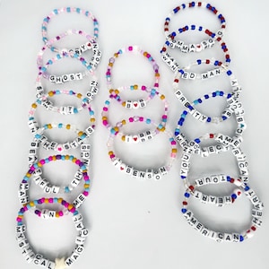 American Heart Tour friendship bracelet, concert beaded bracelets, party favor bracelets, concert friendship bracelets, benson fan gift,