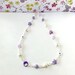 Trendy beaded necklace, Y2K purple necklace, Beaded necklace Y2K, Mixed bead pearl necklace, Kawaii purple necklace, Gift for teenager