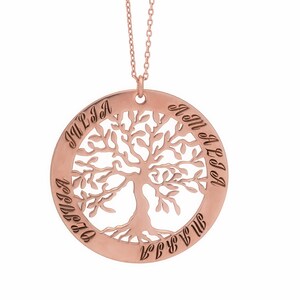 Personalized Tree of Life Necklace \ Family Tree Of Life Name Necklace \ Personalized Minimalist Name Necklace \ Bridesmaid Gift Jewelry  \