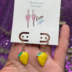 Mango Earrings, Fruit Earrings