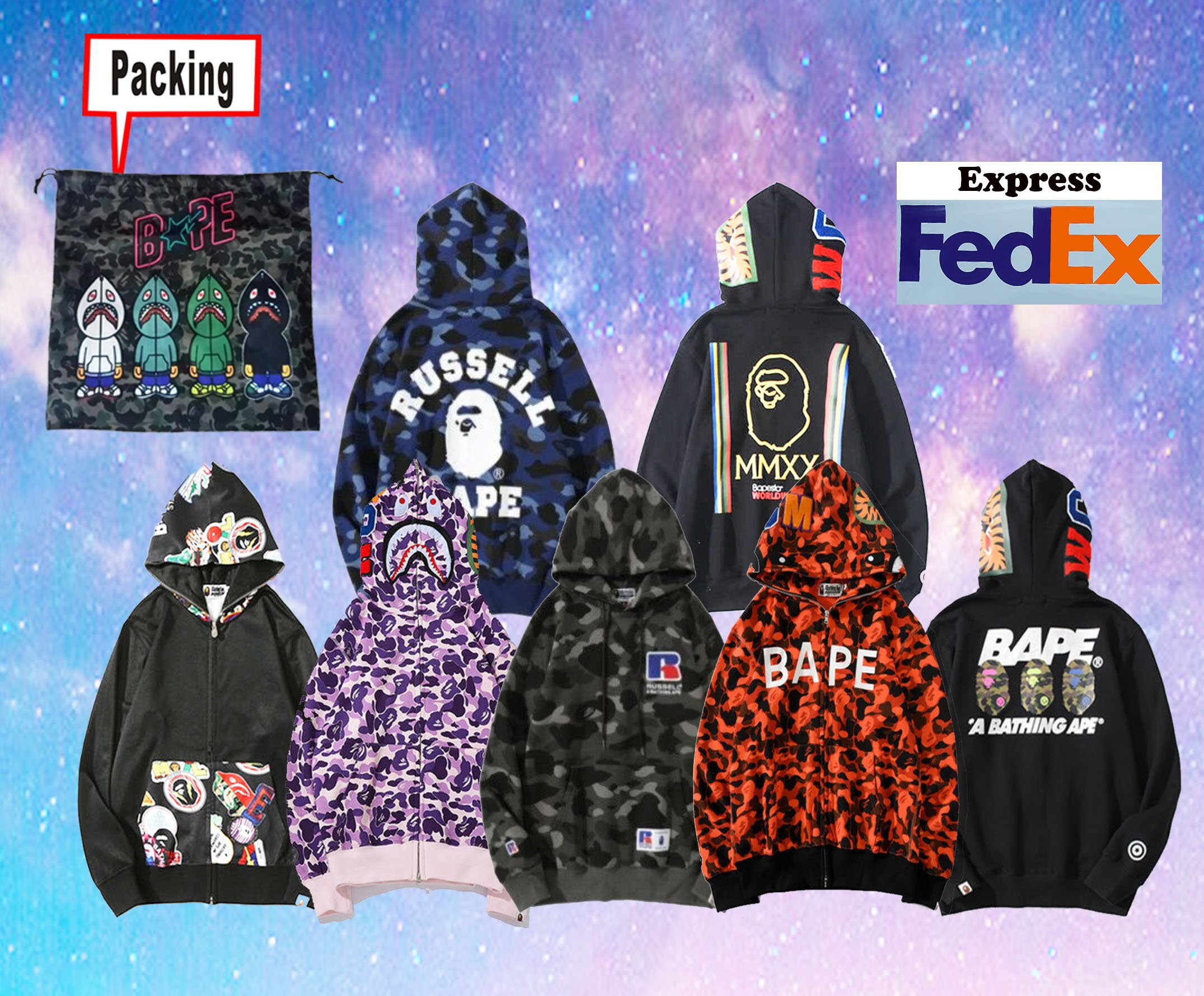 custom bape hoodie