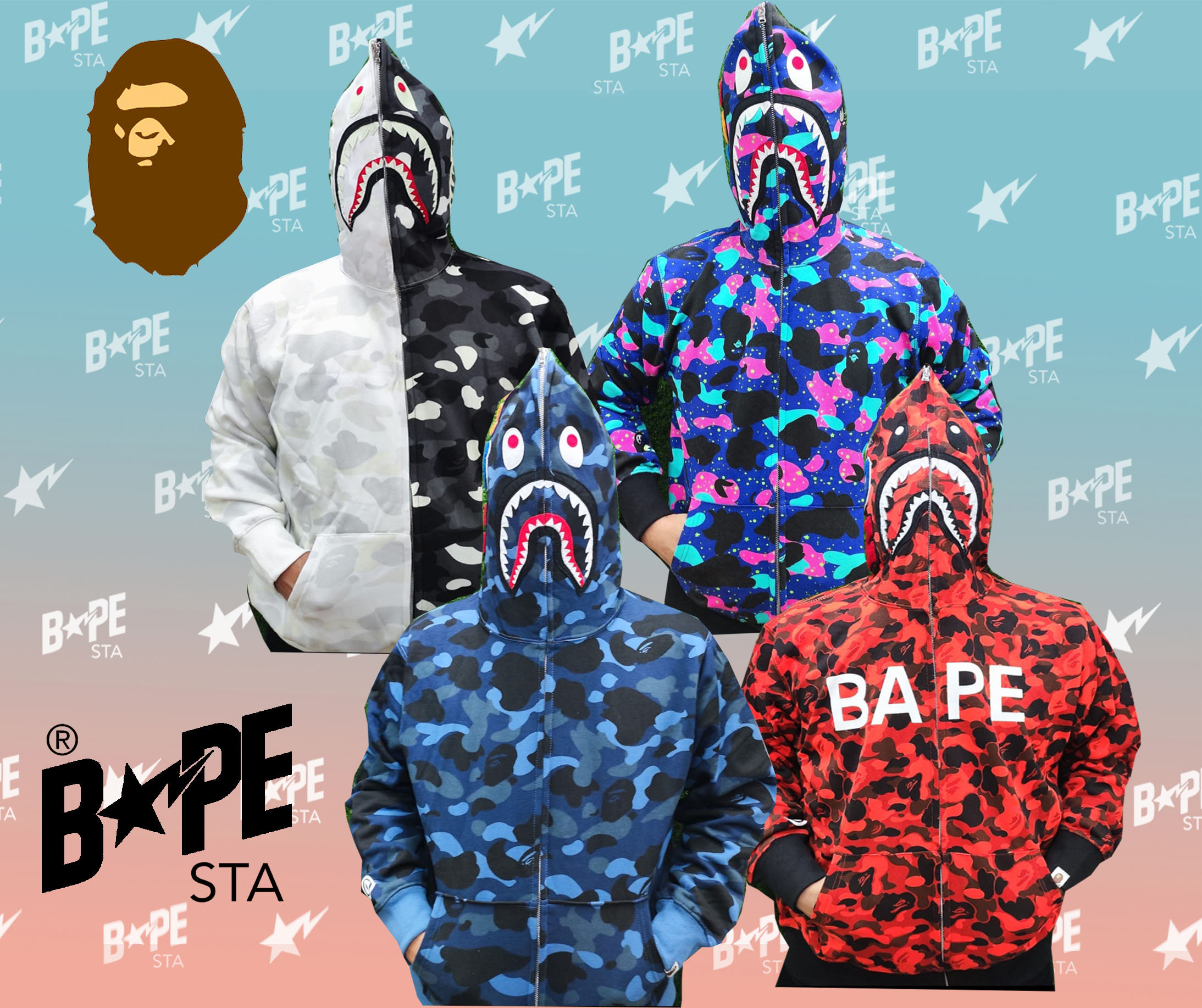 Bape Shark Hoodie - Etsy