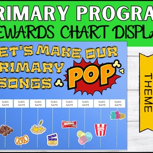 Primary Program POPCORN Poster Bulletin Board Display | Primary Singing Time | Primary Presentation | Primary Song Review | Primary Music