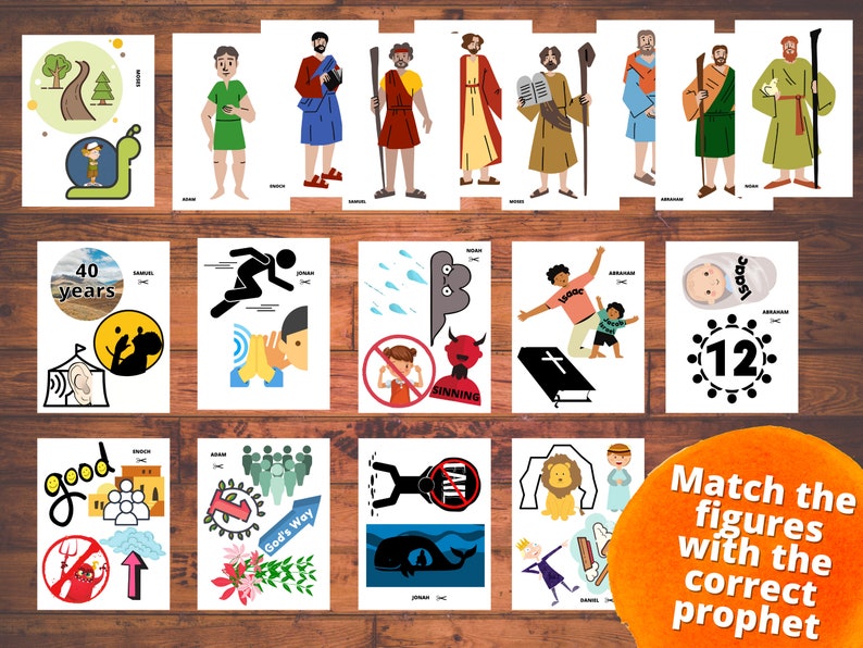 Follow the Prophet Visuals Matching Game lds primary song flipchart, primary music chorister leader, primary song activities Printable image 2