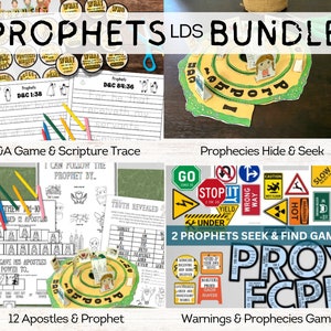 Follow the Prophet & Apostles Mega Bundle: Q and A, Prophecy, Signs, Mobile, Scripture Trace, Activity Pgs Come Follow Me LDS Family Primary