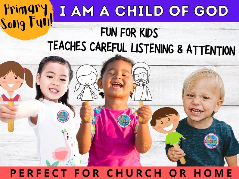 I am a Child of God Primary Singing Time Games, Poster, Visuals, Handout, Melody Map Primary Music Leader 2023 LDS Primary Song image 3