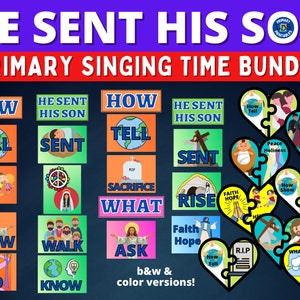 He Sent His Son Bundle | Primary Singing Time | Primary Song Visuals | Flipchart | LDS Primary Songs | Singing Games | Primary Music Time