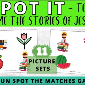 Primary Song Game: Tell Me the Stories of Jesus SPOT IT Song Visuals (Primary Singing Time Chorister, LDS Primary, Family Home Evening)