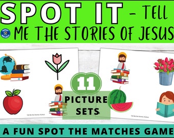 Primary Song Game: Tell Me the Stories of Jesus SPOT IT Song Visuals (Primary Singing Time Chorister, LDS Primary, Family Home Evening)