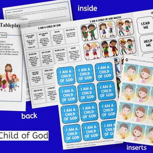 I am a Child of God Folder Game Kids Bible Lesson Activity LDS Primary Song Primary Singing Time Come Follow Me Families & Primary image 2