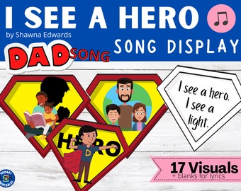 Primary Singing Time: I See a Hero by S. Edwards | LDS Primary Song Visuals | Father's Day Song | Father's Day Super Hero | Primary Music