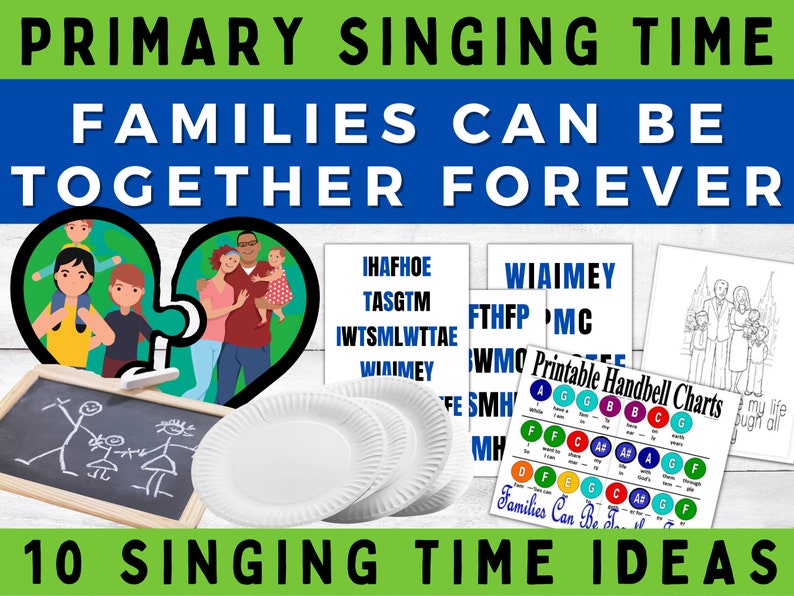 HEART PUZZLE Primary Song Game: Families Can Be Together Forever Primary Singing Time, Come Follow Me, Primary Chorister, LDS Music Leader image 6