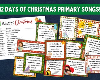 Twelve Days of Christmas | 12 Primary Songs of Christmas | Christmas Cards | LDS Primary Singing Time | Christmas Family Activity | Gift