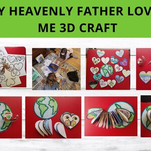 Creation Craft Kit My Heavenly Father Loves Me 3D Earth Flipbook & World Lovely Kids Bible Crafts Come Follow Me LDS Primary Singing image 4