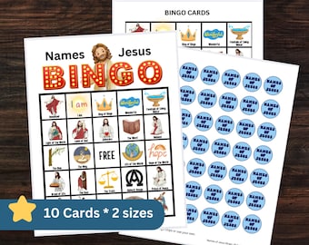 Names of Jesus Bingo, Christian Christmas Christ Lesson Games for Church Primary Sunday School and Family Fun | Come Follow Me LDS lesson