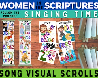 Follow the Prophet WOMEN Song Scrolls | Primary Singing Time | LDS Primary Song | Flipchart | Song Visuals | Singing Time Game 2023 | LDS