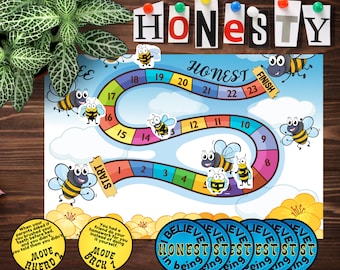 Honesty Board Game, kids bible lesson honesty, come follow me youth and primary children, kids bible printables, honesty scenarios game