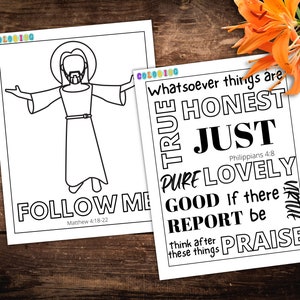 Following Jesus Activity Bundle Kids Bible Printable Folder Game