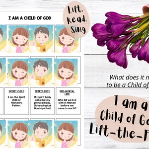 I am a Child of God Folder Game Kids Bible Lesson Activity LDS Primary Song Primary Singing Time Come Follow Me Families & Primary image 6