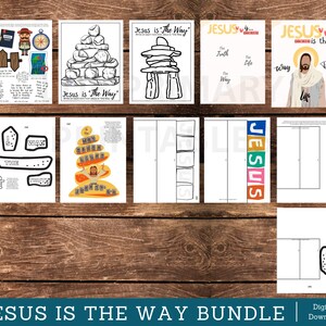 Jesus is the Way Bible Bundle - Folder Game, Coloring/writing Pgs ...