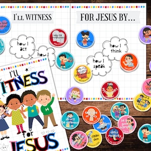 I&#39;ll Witness for Jesus: Being a Good Example, Being Like Jesus Folder Game (Come Follow Me | Sunday School Bible Homeschool | LDS Primary)