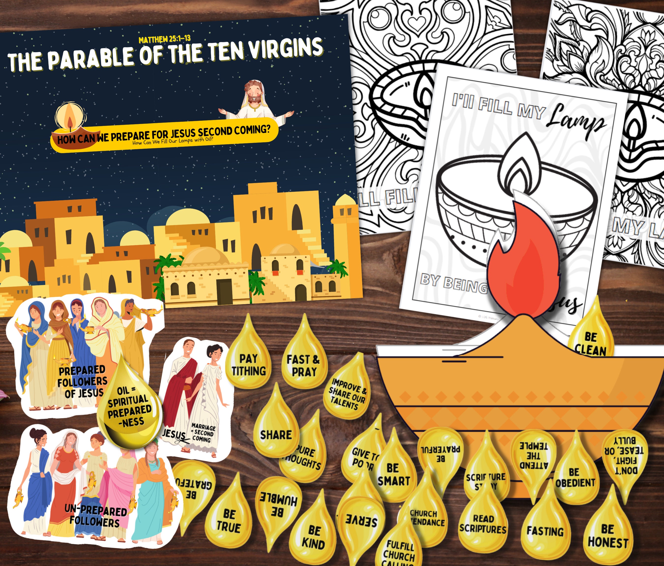 Jesus Parables Mega Bundle: 20 Parables Kids Bible Printable Bundles W ...