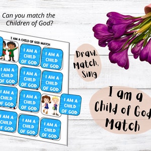 I am a Child of God Folder Game Kids Bible Lesson Activity LDS Primary Song Primary Singing Time Come Follow Me Families & Primary image 5