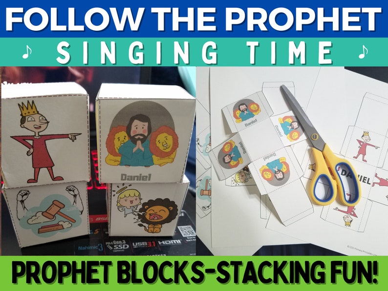 Follow the Prophet Visuals Matching Game lds primary song flipchart, primary music chorister leader, primary song activities Printable image 9