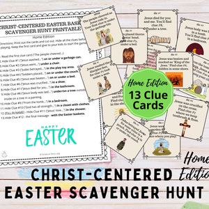 Christ-Centered Easter Basket Scavenger Hunt HOME EDITION | Easter Resurrection | Jesus Easter Printable | Kids Bible Lesson Game | LDS