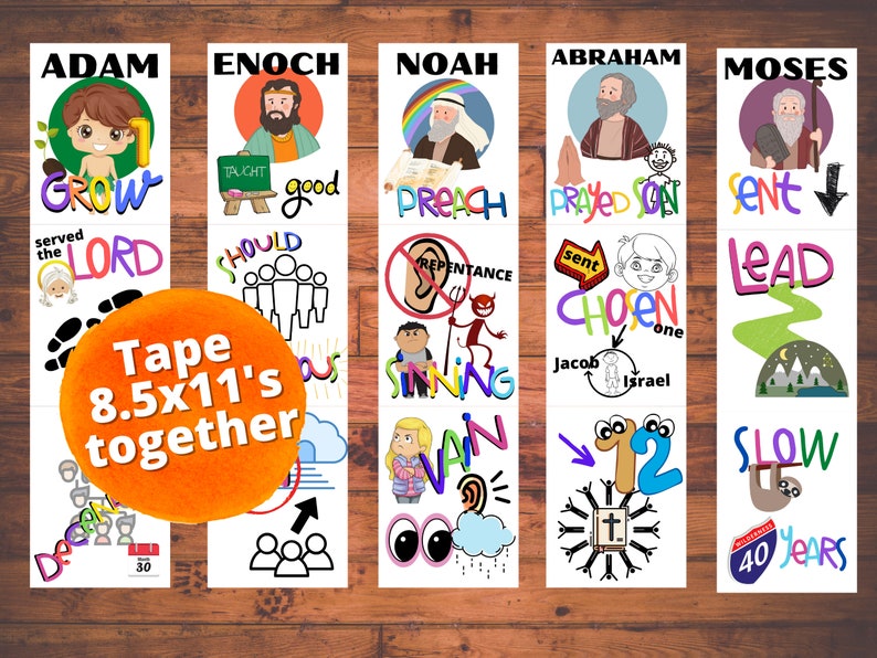 Follow the Prophet Song Scroll Visuals primary Flip Charts Etsy