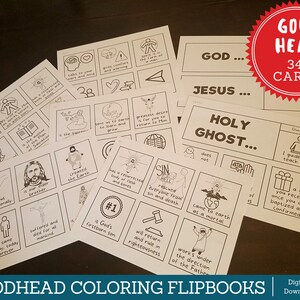 Godhead: Jesus, Heavenly Father God, Holy Ghost Coloring Flipbook | LDS ...