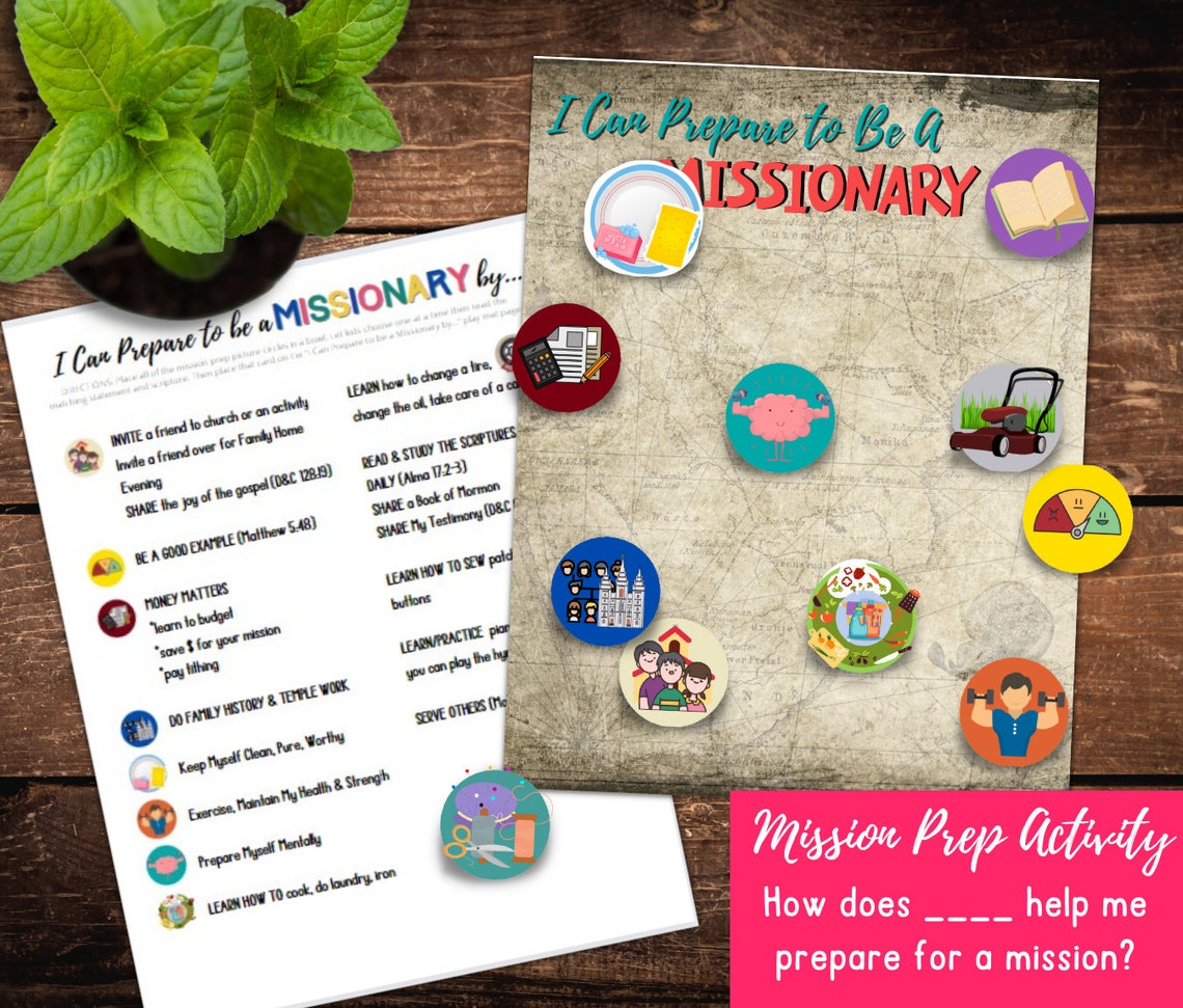Missionary Activity Bundle: Folder Game, Scripture Trace & Coloring ...