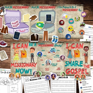 Missionary Activity Bundle: Folder Game, Scripture Trace & Coloring (LDS Mormon Mission Lesson Printable | Come Follow Me | LDS Primary)