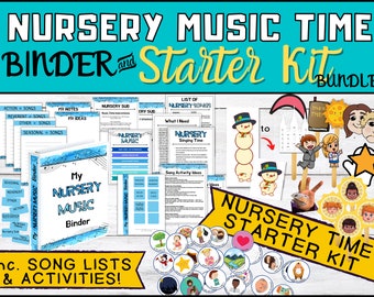 Nursery Planner Binder & Singing Time Starter Kit Bundle (19 Song Figures/24 Song Cards) Primary Chorister - 70% OFF | Primary Singing Time