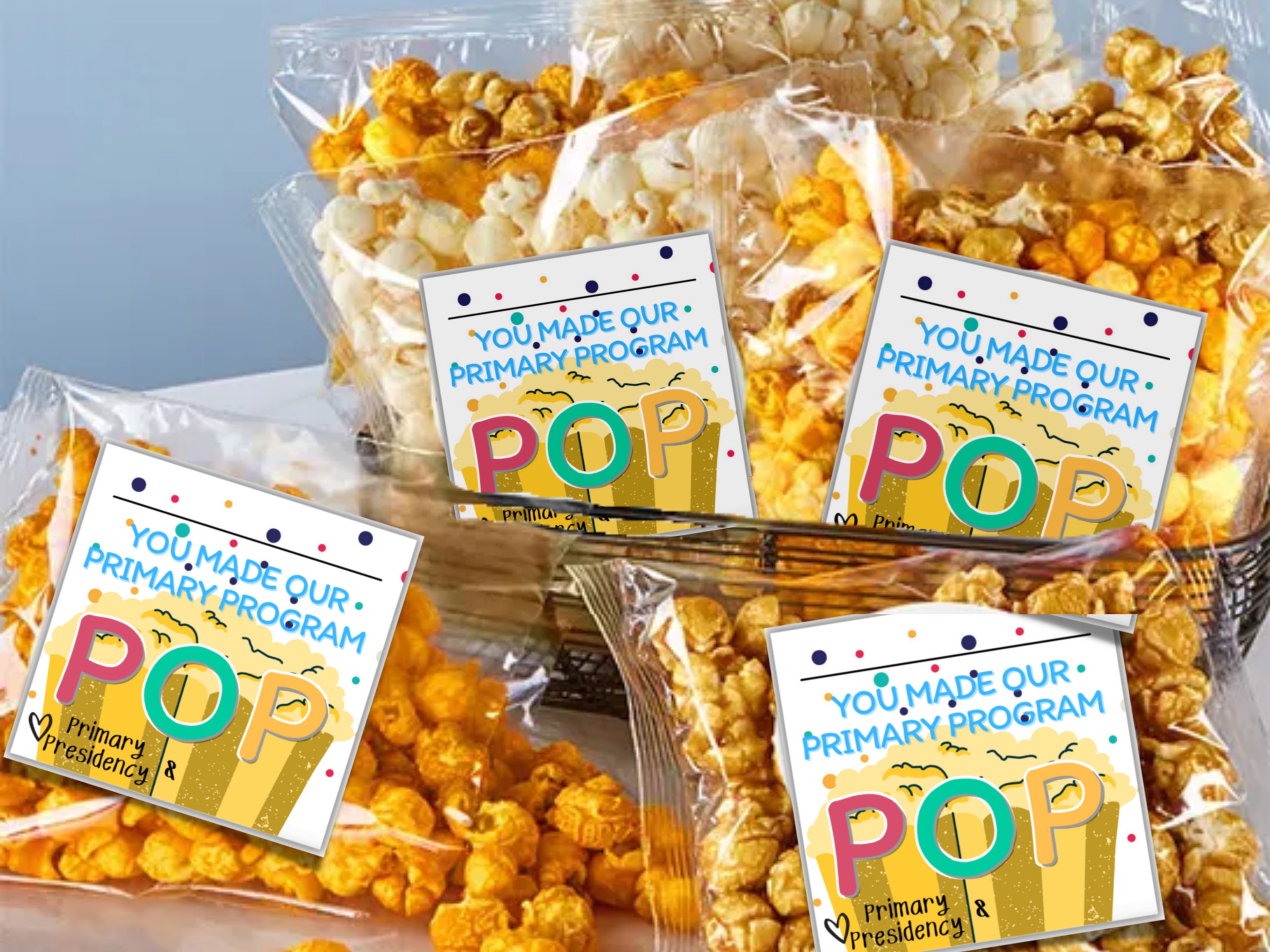 Primary Program POPCORN Gift Tags, (primary Gift Religious Gift Tag ...