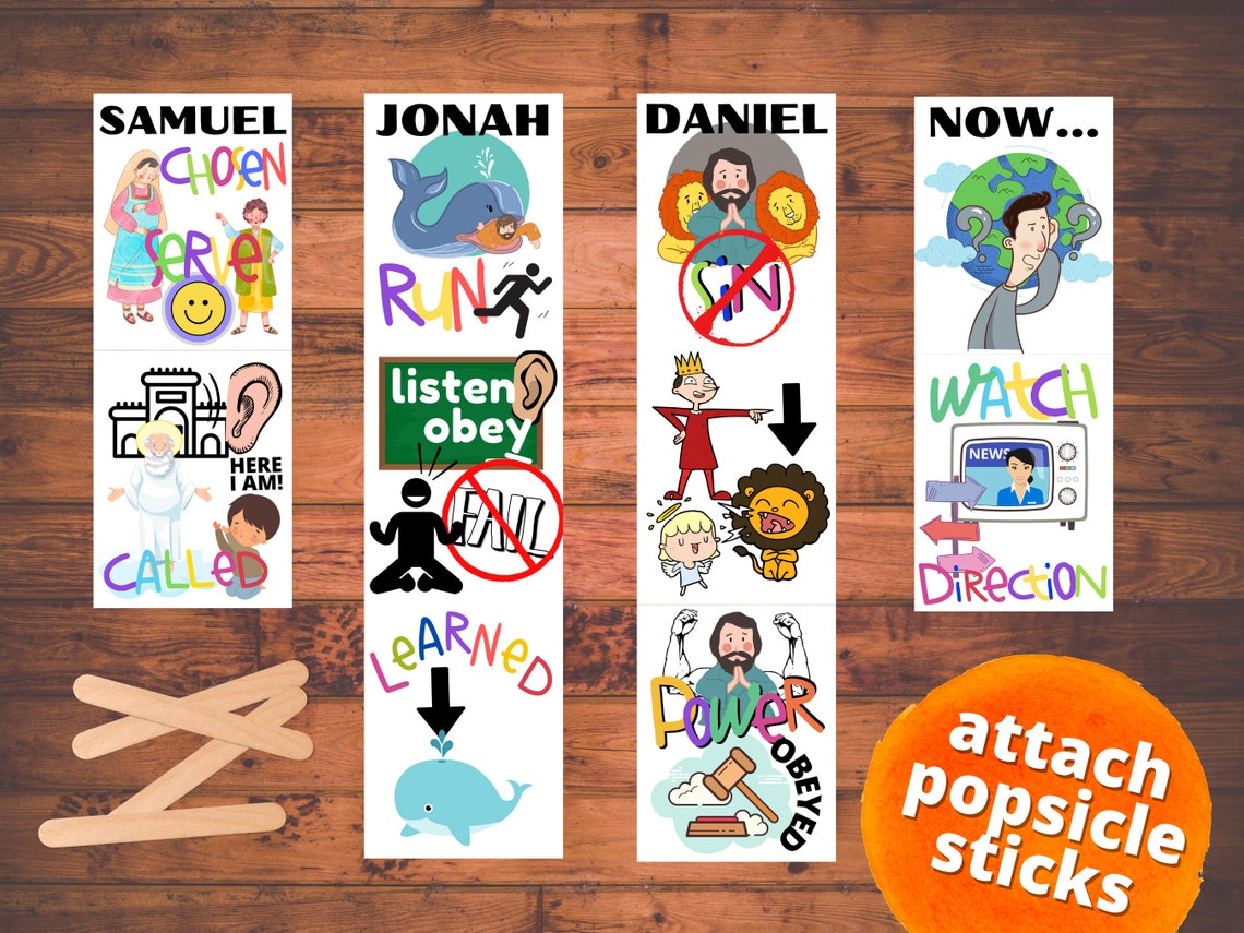 Follow the Prophet Song Scroll Visuals primary Flip Charts Etsy