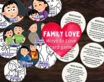 Family Ways to Love Card Game - primary classroom game - Christian Bible SundaySchool - Come Follow Me Primary