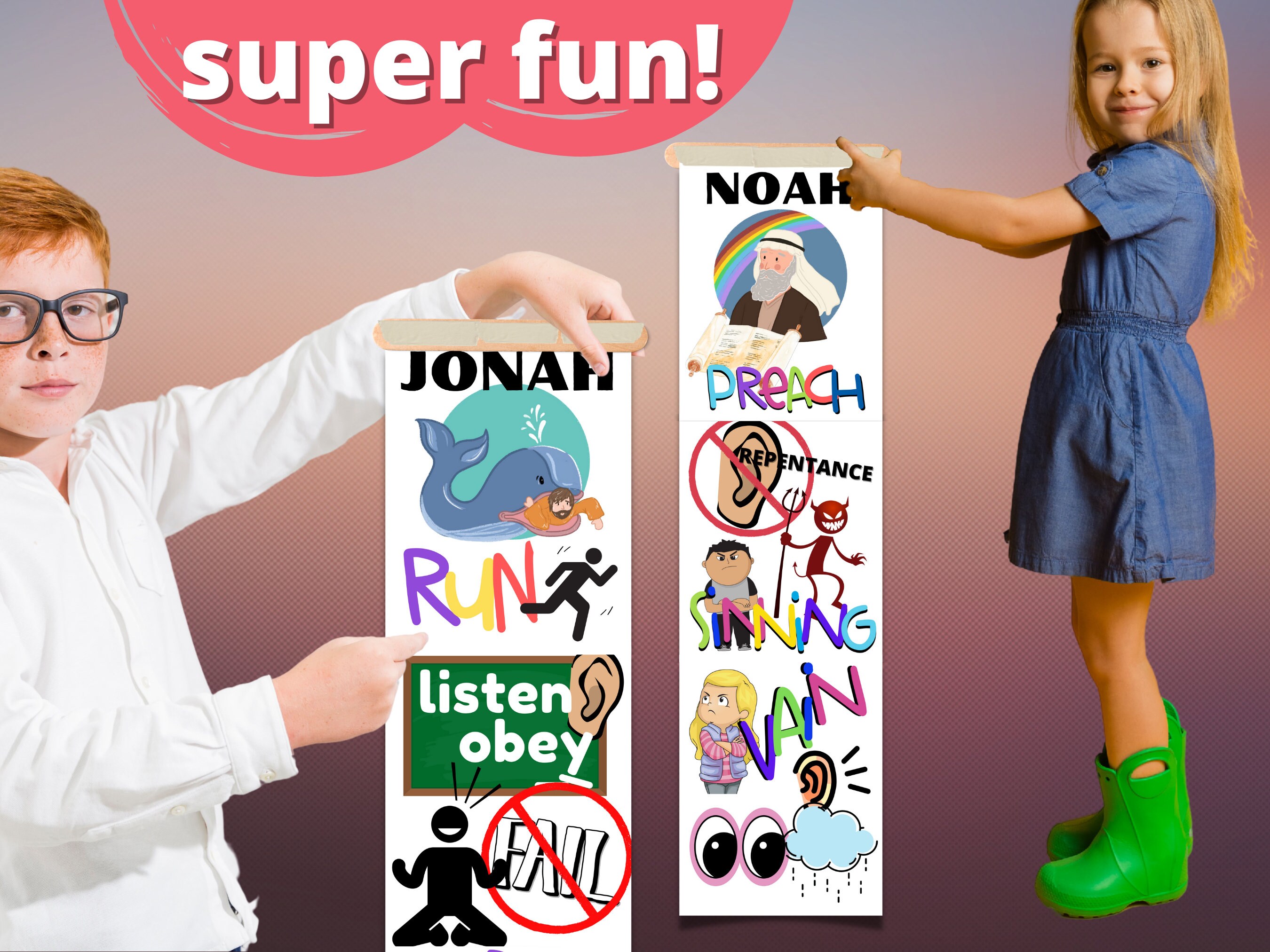 Follow the Prophet Song Scroll Visuals primary Flip Charts Etsy