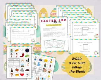 Easter Story Made Easy: Alphabet Fill-In | Jesus Atonement & Resurrection | New Testament | Kids Bible Lesson | LDS Primary | Come Follow Me