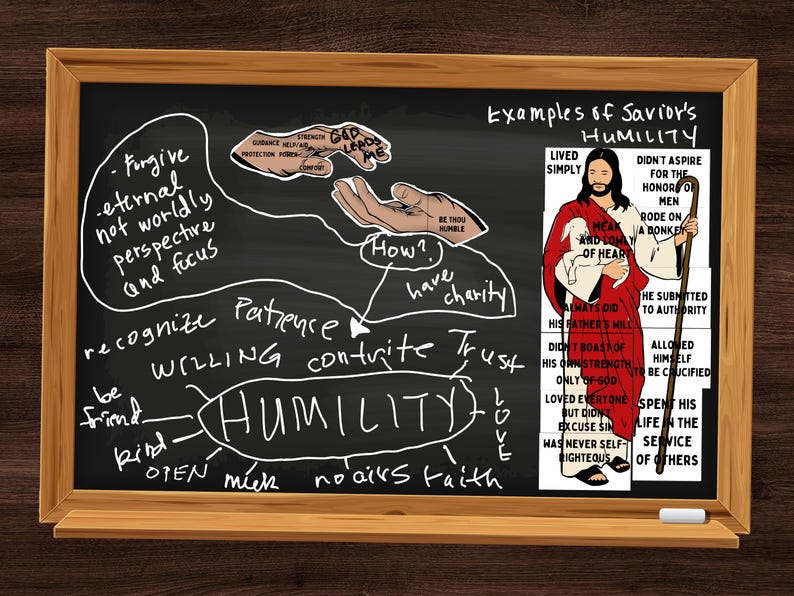 LDS Humility Bundle, Come Follow Me Humility Lesson, Visuals ...