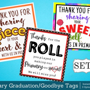 LDS Primary Goodbye Treat Gift Tags | Moving, Graduating, Leaving | Digital Download | LDS Primary Printable | Candy Gift Tags | LDS Gifts