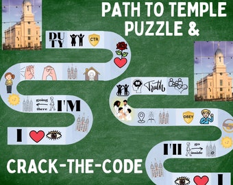 I Love to See the Temple: Path to the Temple Puzzle & Crack-the-Code Song Game (LDS Primary Singing Time | Come Follow Me | LDS Temples)