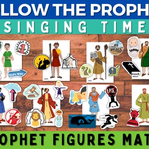 Follow the Prophet Visuals Matching Game (lds primary song flipchart, primary music chorister leader, primary song activities) Printable