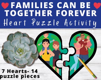 HEART PUZZLE Primary Song Game: Families Can Be Together Forever (Primary Singing Time, Come Follow Me, Primary Chorister, LDS Music Leader)