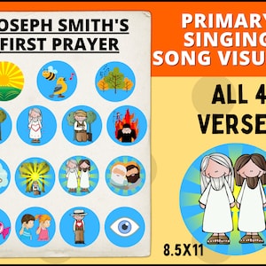 Primary Singing Time: Joseph Smith's First Prayer First Vision LDS Primary Song Visuals Vs 1-4 Flipchart Primary Music Leader image 1