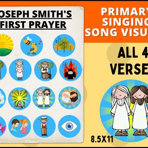 Primaire zangtijd: het eerste gebed van Joseph Smith | Eerste visioen | LDS primaire songvisuals versus 1-4 | Flipover | Leidinggevende primaire muziek