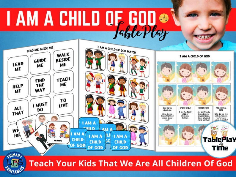 I am a Child of God Folder Game Kids Bible Lesson Activity LDS Primary Song Primary Singing Time Come Follow Me Families & Primary image 1