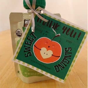 Etichette regalo APPLE del Programma Primario: &quot;Grazie per aver condiviso il tuo dolce canto!&quot; (Canti della Primaria/Primaria LDS/Etichette regalo di ringraziamento)