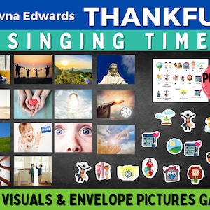 Thankful by Shawna Edwards: SONG VISUALS & Envelope Game (Primary Singing Time, LDS Primary Song, Flipchart, Primary Games, Thanksgiving)