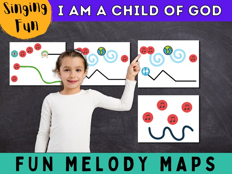 I am a Child of God Primary Singing Time Games, Poster, Visuals, Handout, Melody Map Primary Music Leader 2023 LDS Primary Song image 7